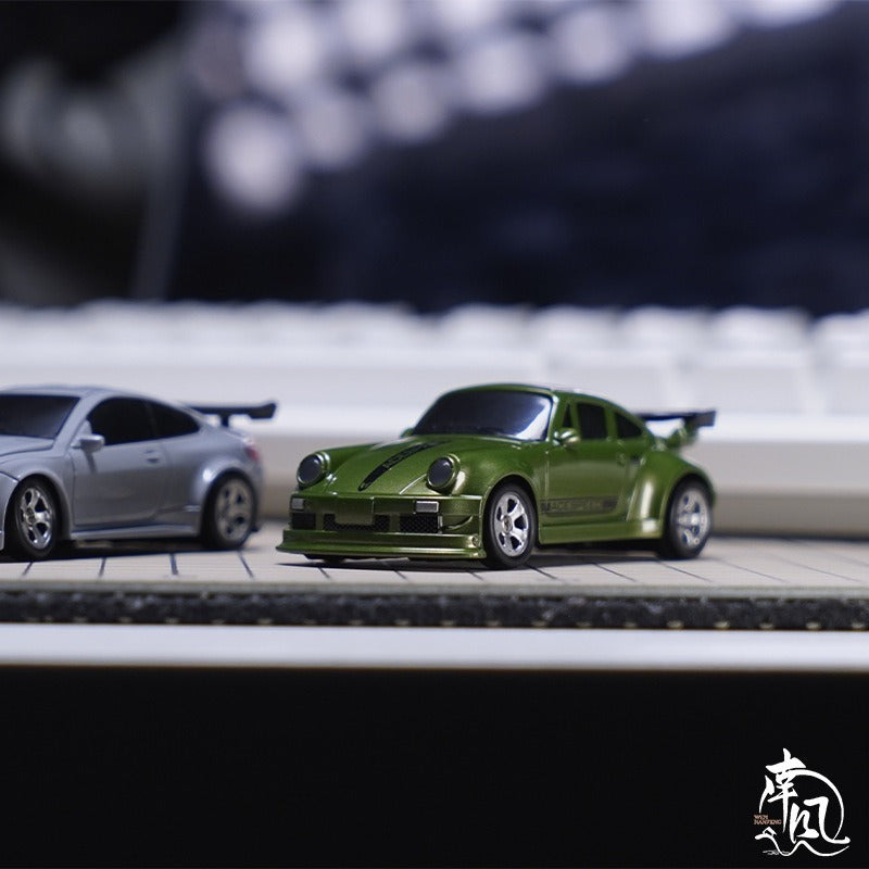 Mini Remote Control 4-Wheel Drift Car with Lights 1:64 Scale